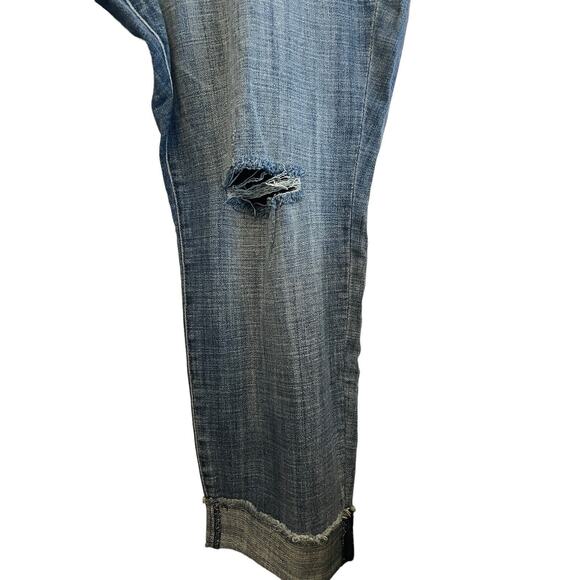 Kut From The Kloth High Rise Ankle Straight Leg Jeans Size 20W Blue Rips NWT - Picture 5 of 8
